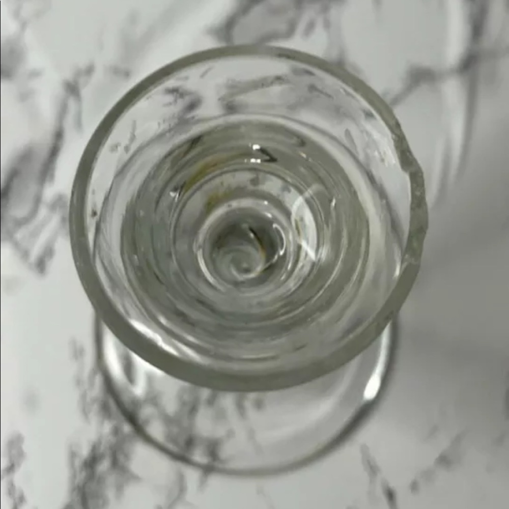 Art Deco Style Clear Glass Candlesticks holder